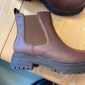 Goex Iridea Waterproof chocolate Brown Chelsea Lug Sole Boot